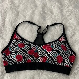PINK Victoria's Secret Black and Red Sports Bra Intimates
